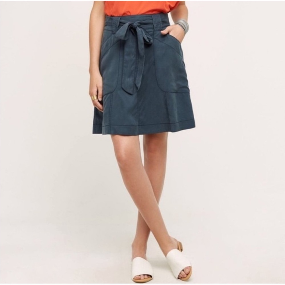 HD in Paris Anthropologie Byrden High Waisted Skirt in Slate
